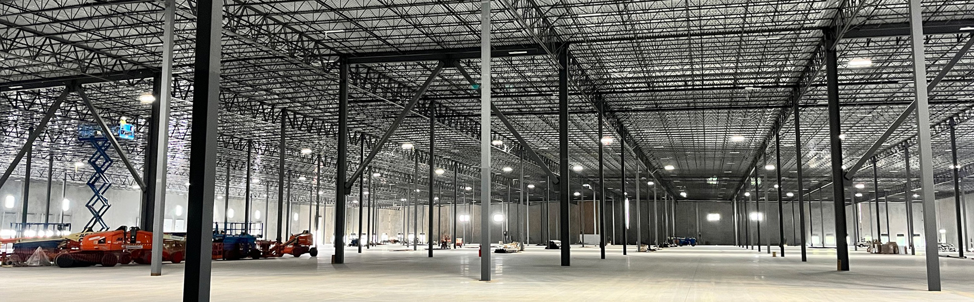 CVP-Development-Homepage Interior of a warehouse being built